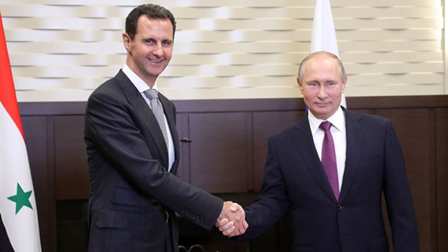 Putin ile Esad ateşkes anlaşmasını görüştü